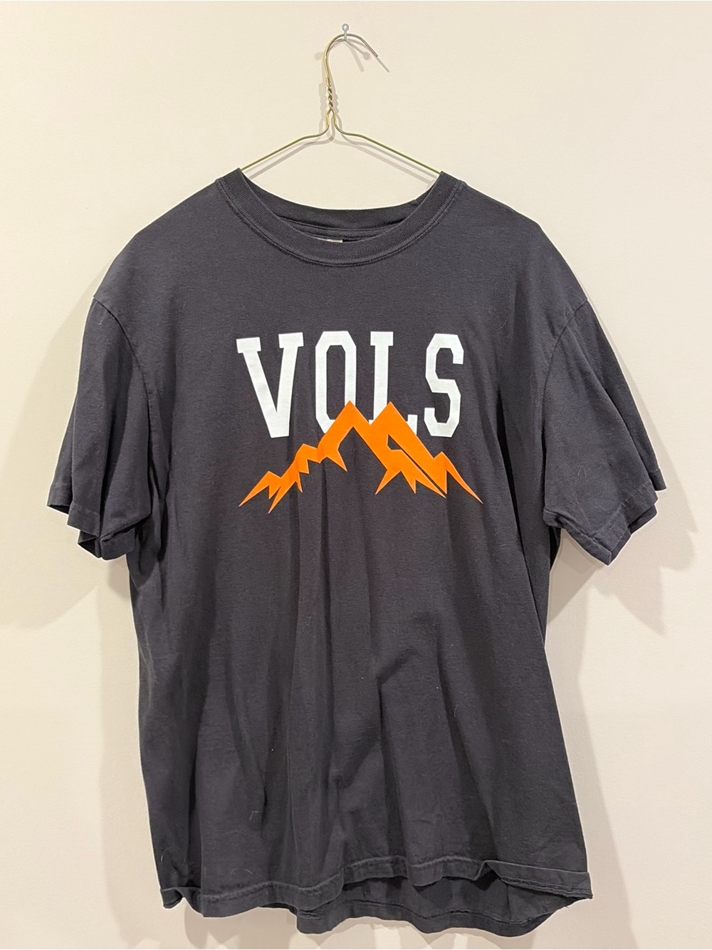 Tennessee VOLS Graphic Tee - Black with Orange Mountain Print